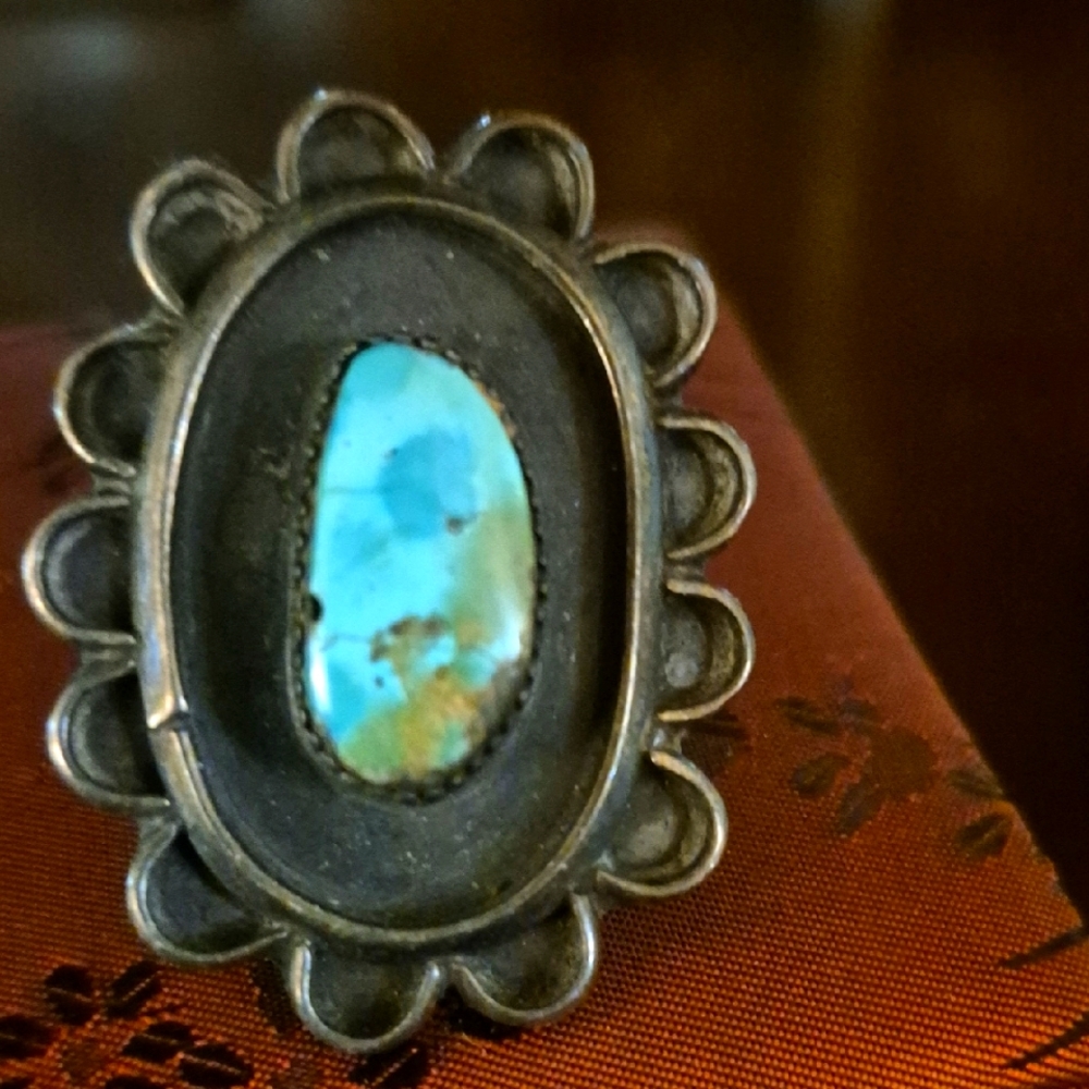 Turquoise and Silver Women's Ring